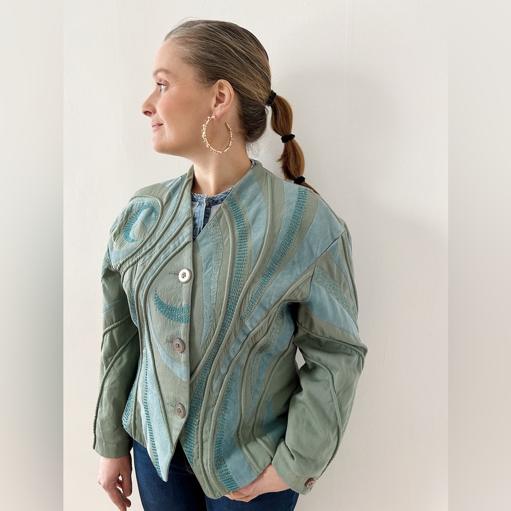 Vintage Alexis made in USA vest, blazer in wool